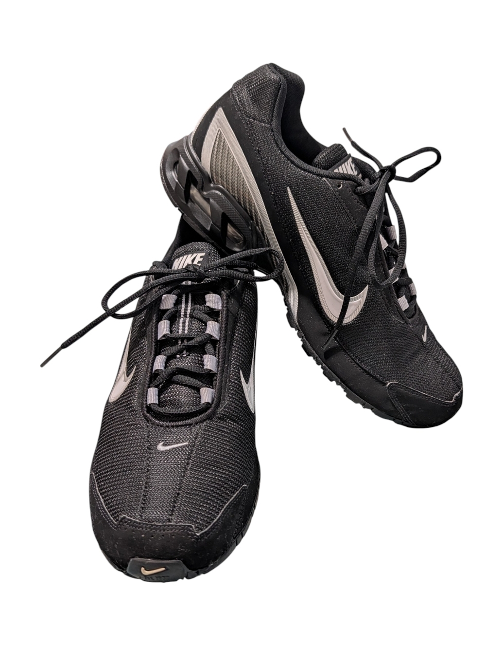 Nike Air Max Torch 3 Black Running Shoes Sneakers Men's 12 White Silver